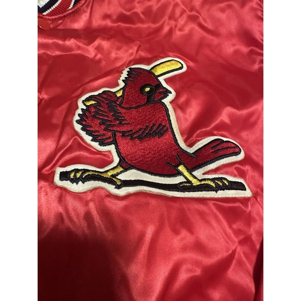 Vintage 90s St. Louis Cardinals Jacket Red MLB Starter Bomber Mens Size L‎